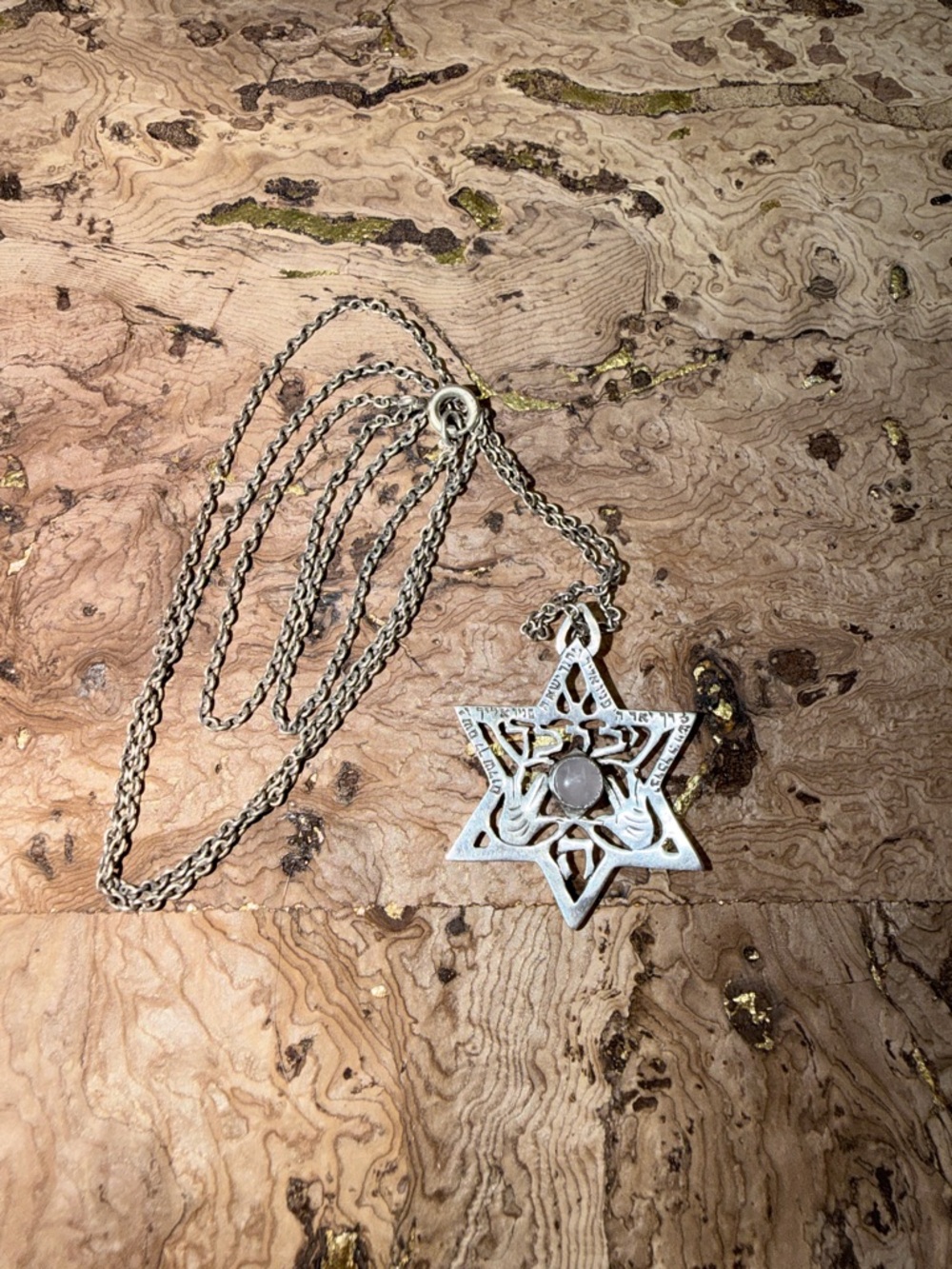 Priestly Blessings Sterling Silver Star of David Pendant Necklace with Moonstone - Picture 5 of 6